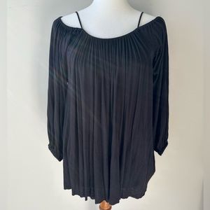 Bailey 44 Black Cold Shoulder Long Sleeve Flowy Top Size X-Small